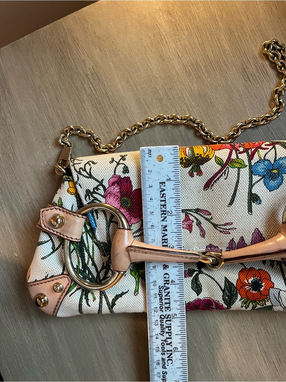 Gucci FLORA Horsebit Gold Chain Evening purse MINT - RARE / TOM FORD ERA - Picture 14 of 15